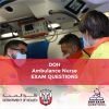 DOH Ambulance Nurse Exam Questions