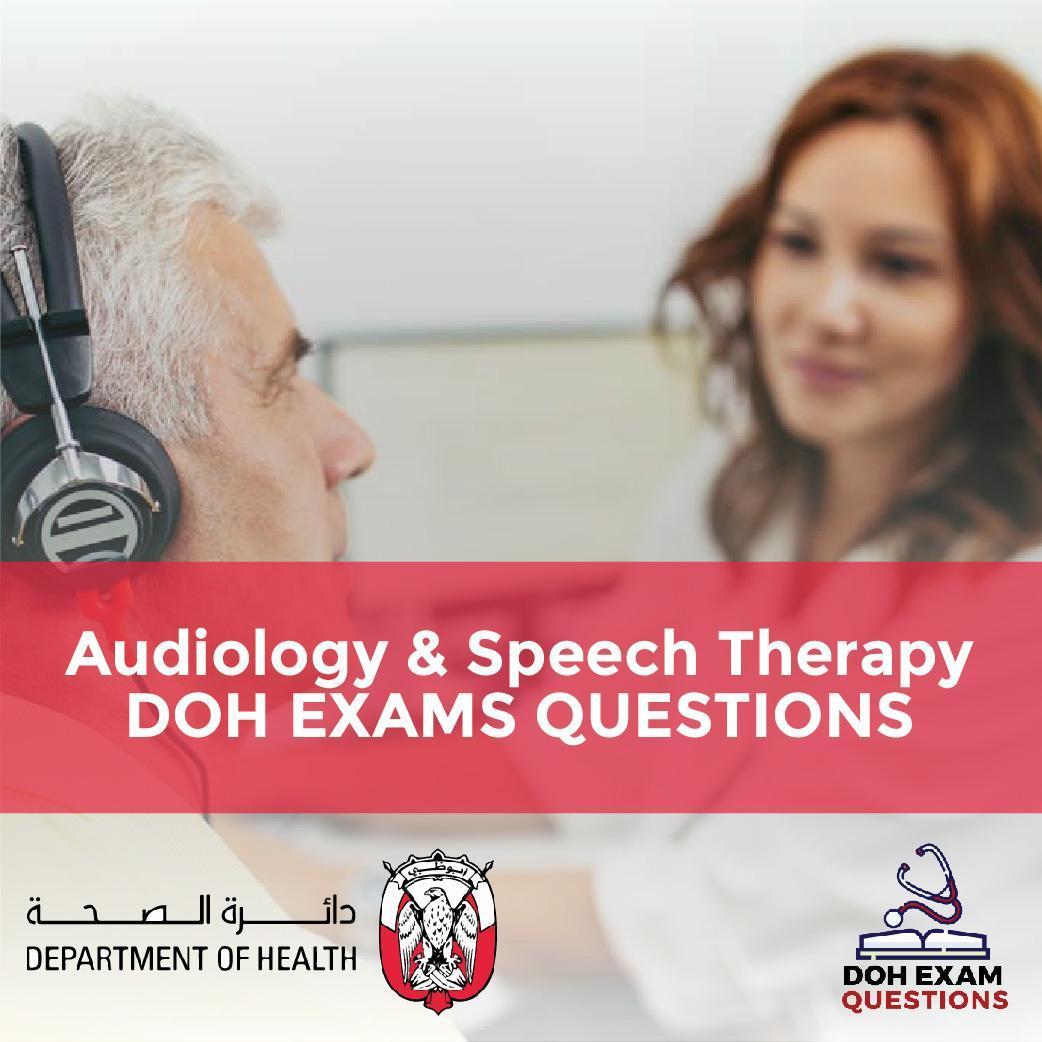 Audiology & Speech Therapy DOH Exam Questions