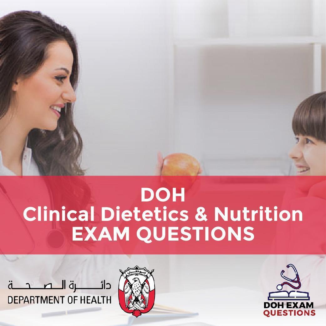 DOH Clinical Dietetics & Nutrition Exam Questions