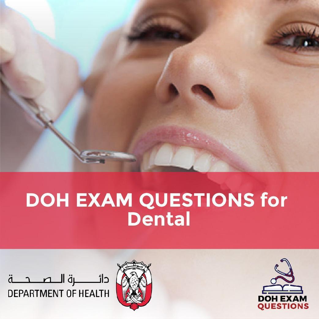 DOH Exam Questions for Dental