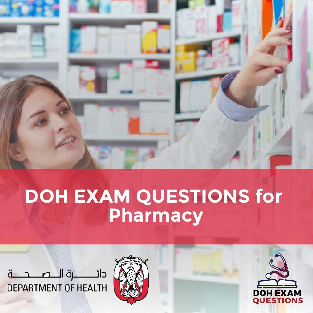 DOH Exam Questions for Pharmacy