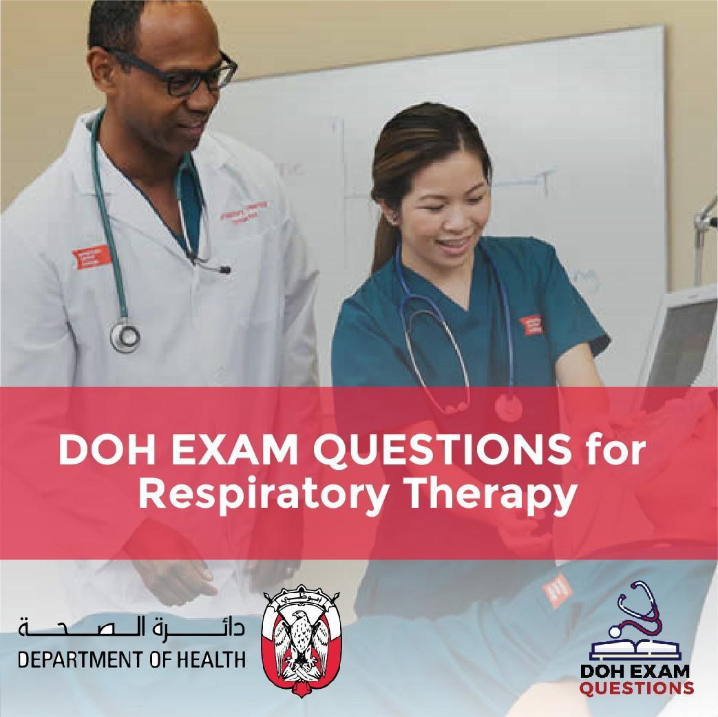 DOH Exam Questions for Respiratory Therapy