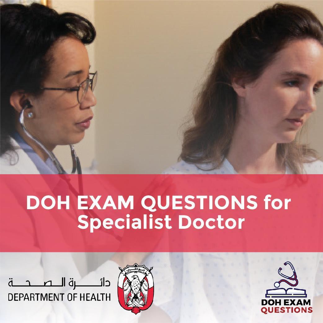 DOH Exam Questions for Specialist Doctor