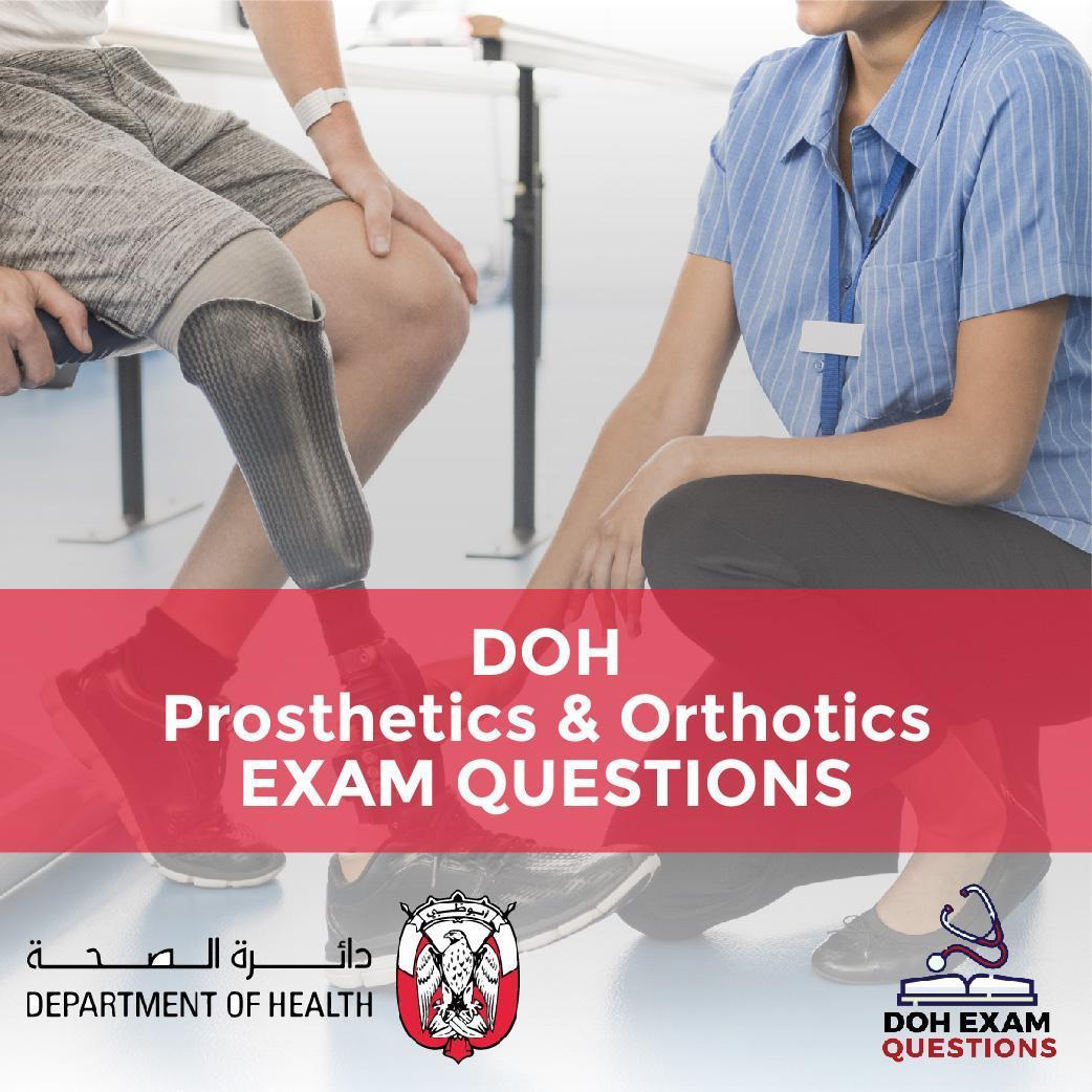 DOH Prosthetics & Orthotics Exam Questions