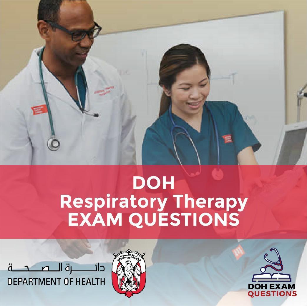 DOH Respiratory Therapy Exam Questions