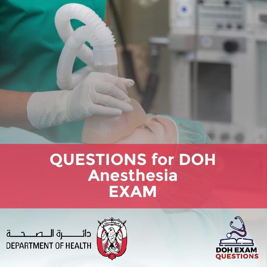 Questions For DOH Anesthesia Exam