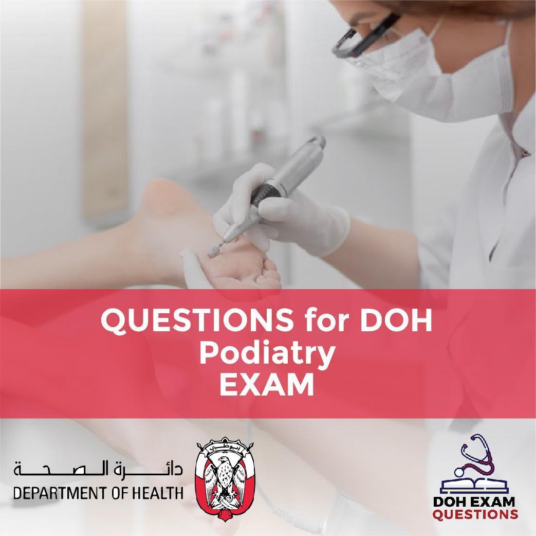 Questions For DOH Podiatry Exam